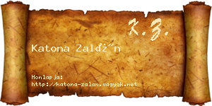 Katona Zalán névjegykártya